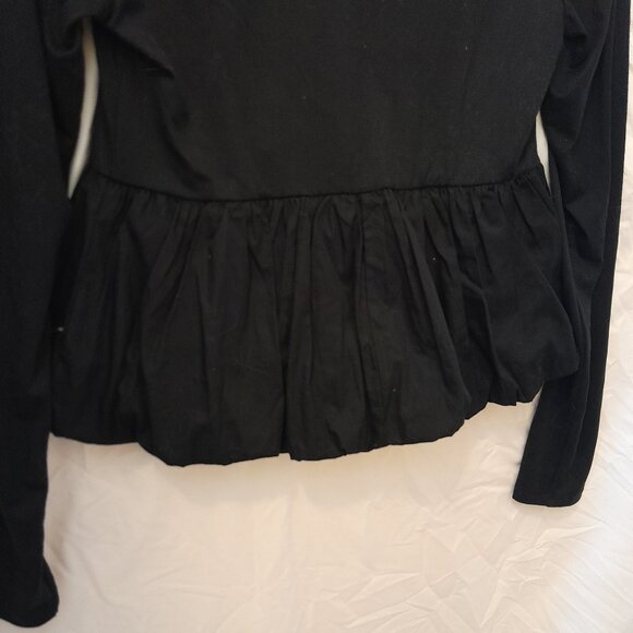 New with Tags Black Wild Fable Long Sleeve Square Neck Bubble Top - Picture 6 of 7